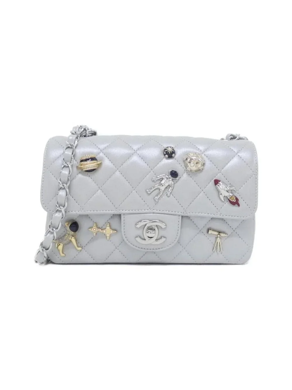 Chanel Shoulder Bag Silver